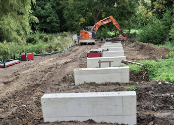 Baufortschritt an der Pionierbrücke