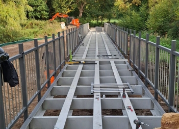 Baufortschritt an der Pionierbrücke